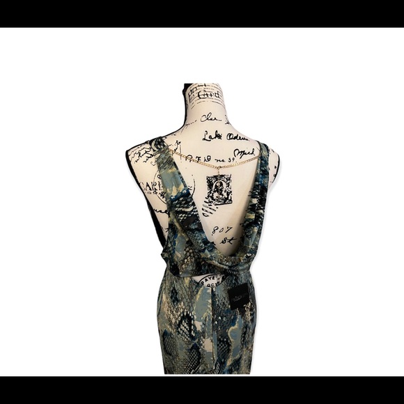 Marisa Kenson Snakeskin print cut out maxi dress NWT $115 - Picture 4 of 10